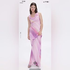 Mango Pink and Purple Maxi Dress
